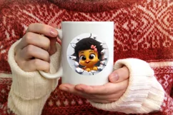 Christmas Round Cute Animal Ornament Sublimation Product Image 3