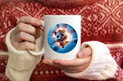 Christmas Round Cute Animal Ornament Sublimation Product Image 3