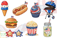 4th of July Clipart, Independence Day Graphics, American PNG Product Image 3