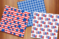 4th of July Digital Papers, Patriotic Backgrounds, USA Flag Product Image 3