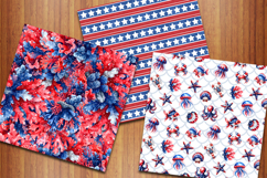4th of July Nautical Seamless Patterns, American Backgrounds Product Image 3