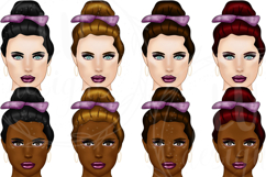 Beauty Makeup Clipart, Glam Girl Spa Graphics, Cosmetics PNG Product Image 3