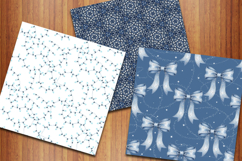 Blue Winter Christmas Digital Papers, Cold Xmas Backgrounds Product Image 3