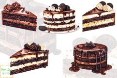 Chocolate Cakes Clipart, Chocolate Desserts Graphics Product Image 3