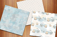 Watercolor Cozy Winter Seamless Patterns, Winter Backgrounds Product Image 3