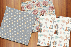 Folk Valentines Seamless Patterns, Love Animals Backgrounds Product Image 3