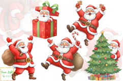 Christmas Funny Santa Clipart, Holidays Santa Illustrations Product Image 3