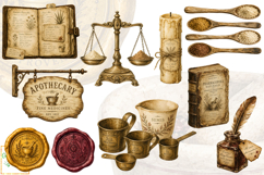 Vintage Apothecary Junk Journal Ephemera Clipart Product Image 3