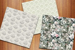 Elegant Wedding Floral Digital Papers, Bridal Patterns Product Image 3