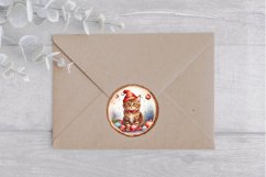 Christmas Decor. Cute Cat Round Pattern 20 PNG sublimations Product Image 8