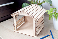Nativity barn #3 - laser cutting file, Christmas scene Product Image 5