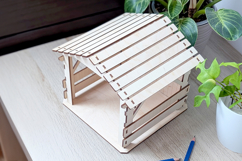 Nativity barn #3 - laser cutting file, Christmas scene Product Image 3