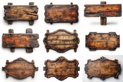 Vintage Wooden Signboard 10_Set V-13 Product Image 3