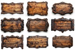 Vintage Wooden Signboard 10_Set V-14 Product Image 3