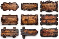 Vintage Wooden Signboard 10_Set V-20 Product Image 3