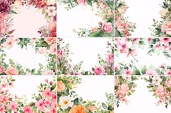 Watercolor Floral Border illustration 10 Set-2 Product Image 3