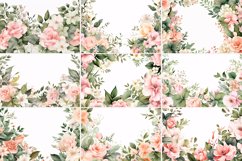 Watercolor Floral Border illustration 10 Set-8 Product Image 3