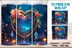 Romantic Night Sublimation 20 oz Tumbler Wrap Product Image 1