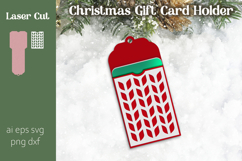 Christmas gift card holder laser cut, 3d papercraft Product Image 1