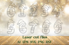 Christmas numbers svg, 3d Layered Christmas decoration Product Image 3