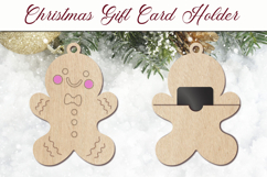 Christmas gift card holder, Layered gingerbread, Engrave Product Image 1