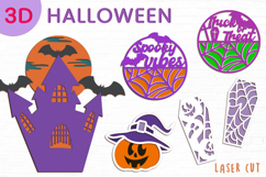 3d layered Halloween svg, Laser cut halloween decor Product Image 1