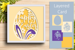 Easter eggs ornaments laser cut, Layered paper craft Product Image 3