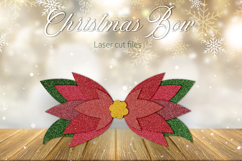Christmas paper bow, Decoration laser cut, Hair bow Product Image 3