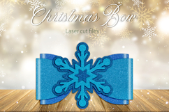 Christmas paper bow, Decoration laser cut, Hair bow Product Image 4