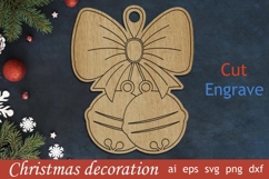 Christmas bells ornament Laser engraving Product Image 3