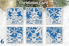 Layered Christmas card svg, Winter decoration papercut Product Image 1