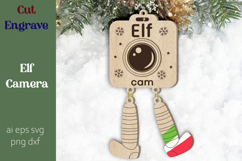 Elf cam svg, Christmas ornament Laser engraving Product Image 1