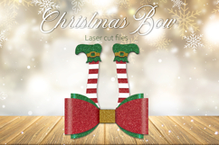 Christmas paper bow, Decoration laser cut, Hair bow Product Image 7