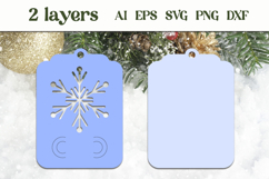 Christmas money card holder, Snowflake gift card svg Product Image 2