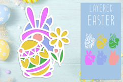 Easter eggs ornaments laser cut, Layered paper craft Product Image 4