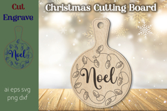 Noel cutting board, Wooden laser engraving, Christmas svg Product Image 1