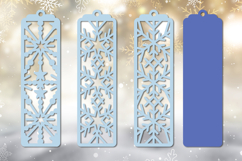 Snowflake bookmarks svg, Layered Christmas gift tags Product Image 2