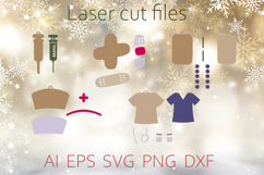 Nurse Christmas ornament svg, 3d laser cut decoration Product Image 2