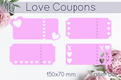 Love coupons, Valentine's Day gift idea, Card laser cut Product Image 3