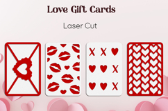 Valentine's Day gift card, Love bookmark svg, Papercut Product Image 1