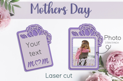 Mother’s Day photo frame, Layered Mom card laser cut Product Image 1