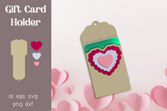 Valentine&#039;s Day gift card holder, Gift tag papercut Product Image 1