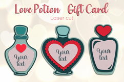 Valentine's Day gift card, Love potion 3d papercut, Bookmark Product Image 1