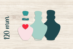 Valentine's Day gift card, Love potion 3d papercut, Bookmark Product Image 2