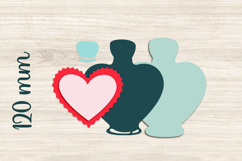 Valentine's Day gift card, Love potion 3d papercut, Bookmark Product Image 3