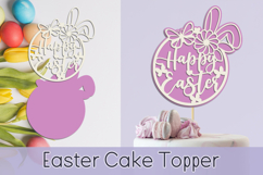 Easter cake topper laser cut, Bunny ears gift card layered Product Image 2