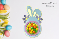 Easter candy dome, Easter bunny candy holder 3d layered Product Image 2