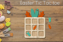 Easter tic tac toe svg, Easter game laser cut Product Image 1