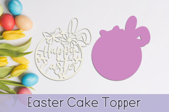 Easter cake topper laser cut, Bunny ears gift card layered Product Image 3