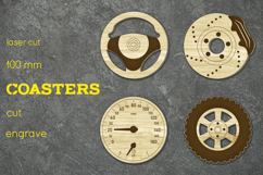 Fathers day coaster svg, Creative gift for dad laser cut Product Image 1